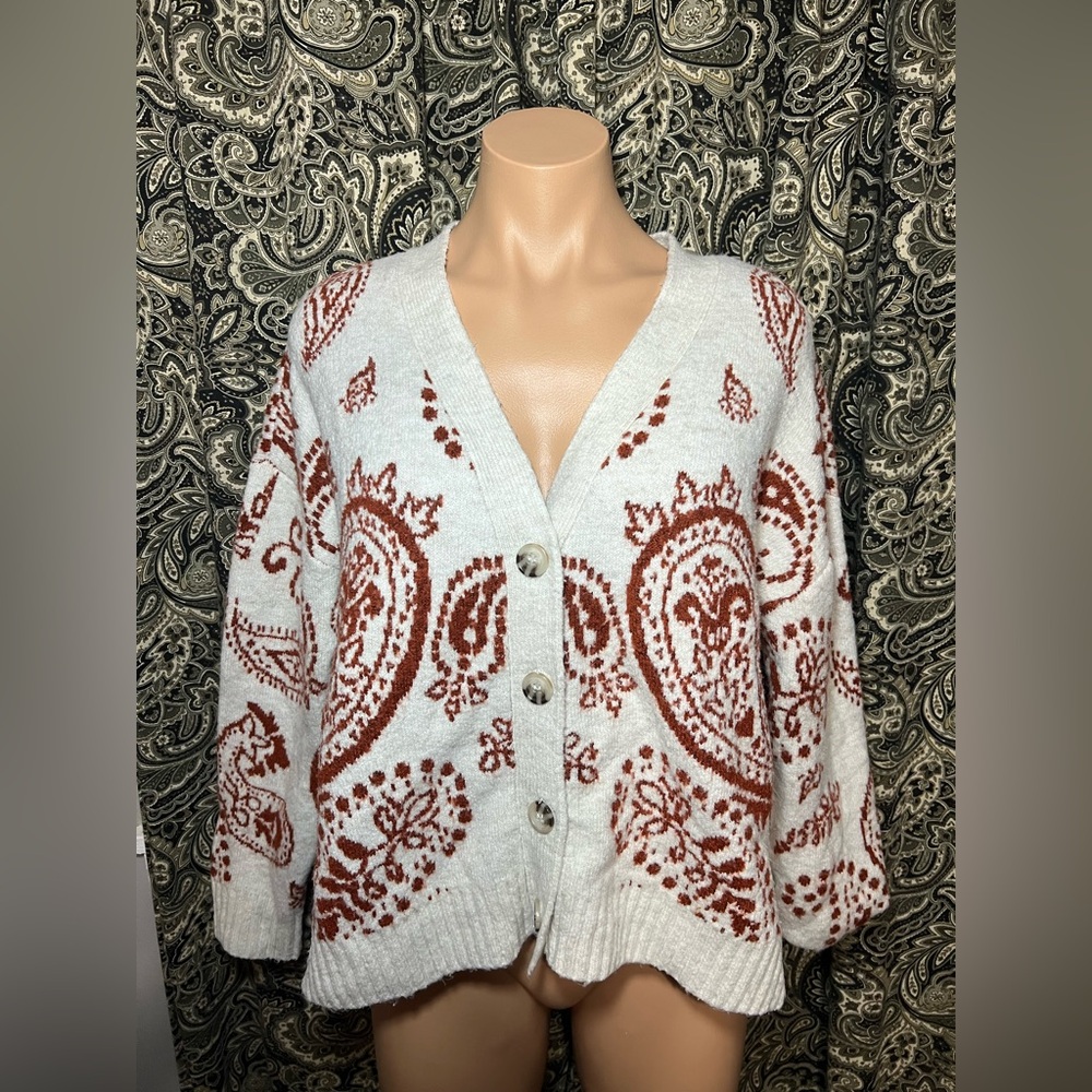A.N.A (A New Approach) Paisley Printed Cardigan